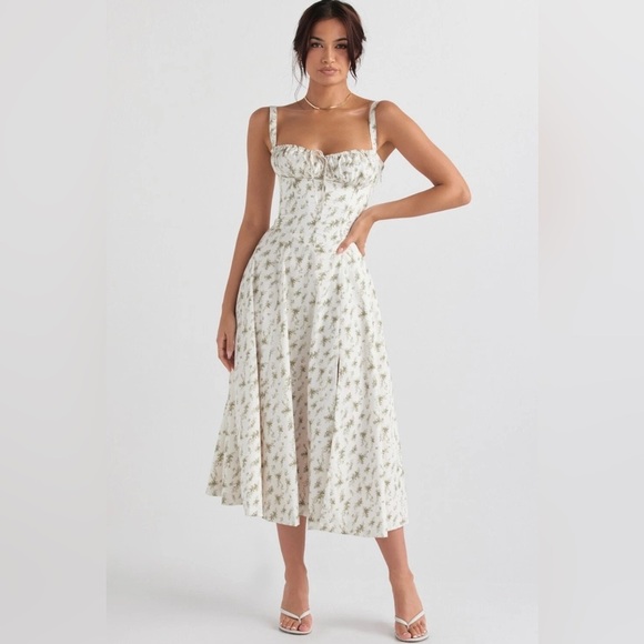 HOUSE OF CB 'Carmen' Garden Print Bustier Sundress - Picture 1 of 6